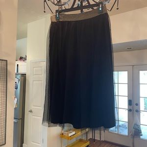 Adorable layered black tulle skirt